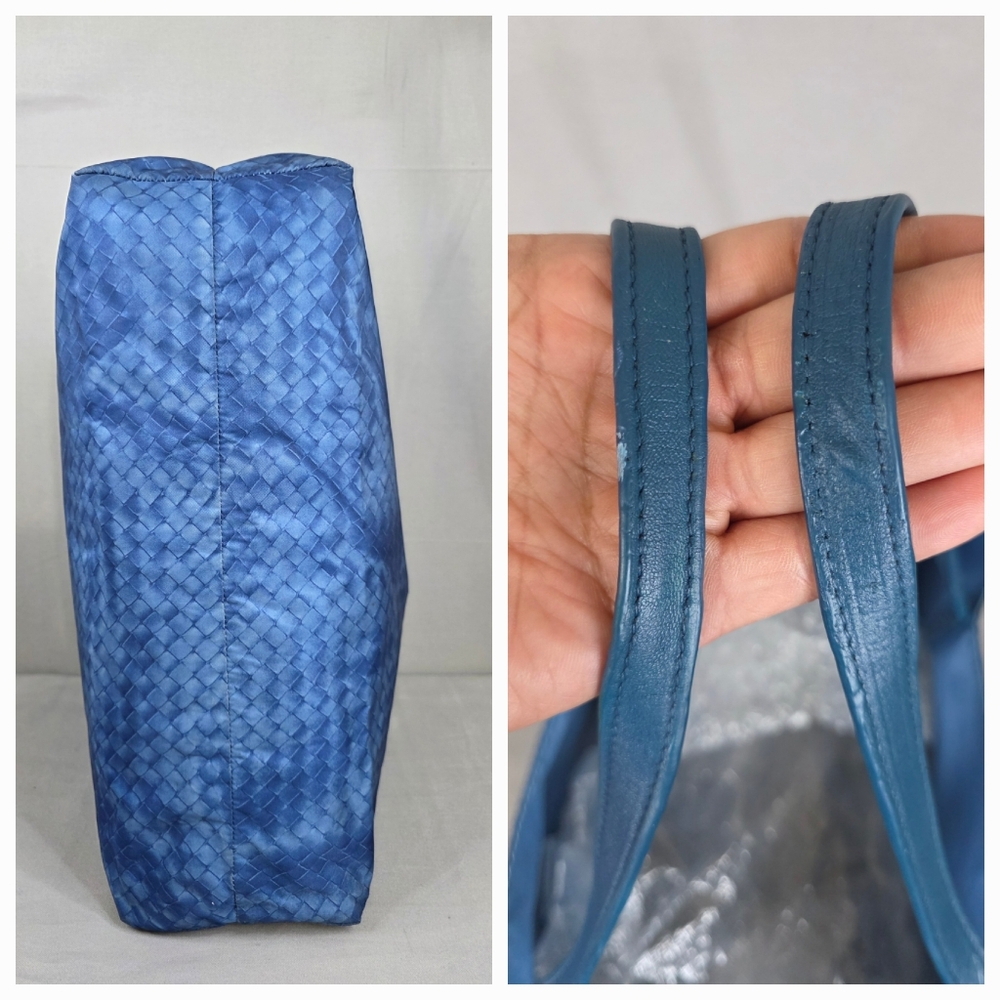 Bottega Veneta Navy Blue Intrecciato Leather Tote - Picture 13 of 16
